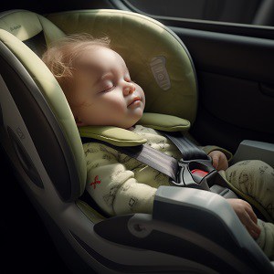 Bemidji to MSP Direct Car Service with a child in a car seat.